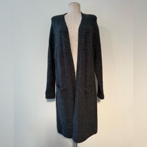 Mossimo Supply Co. Dark Gray Open-Front Long Duster Cardigan